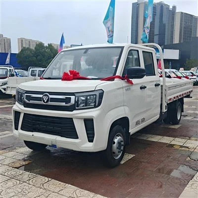 Foton Xiangling V5 2L benzine, 139 pk, Dong'an 5-versnellingsbak, 3 m dubbele rij minitruck met open laadbak
